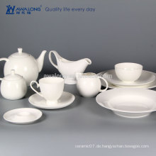 Neues Produkt weiß Mondschein Knochen Porzellangeschirr Set weiß Keramik Platte schöne Porzellan Gerichte